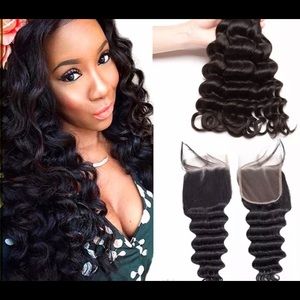 8a loose deep wave Brazilian hair bundle